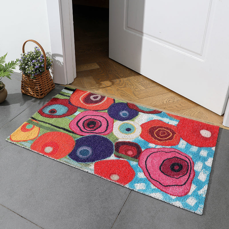 Colorful Flower Garden PVC coil Door Mat @Joy's design - Feblilac® Mat