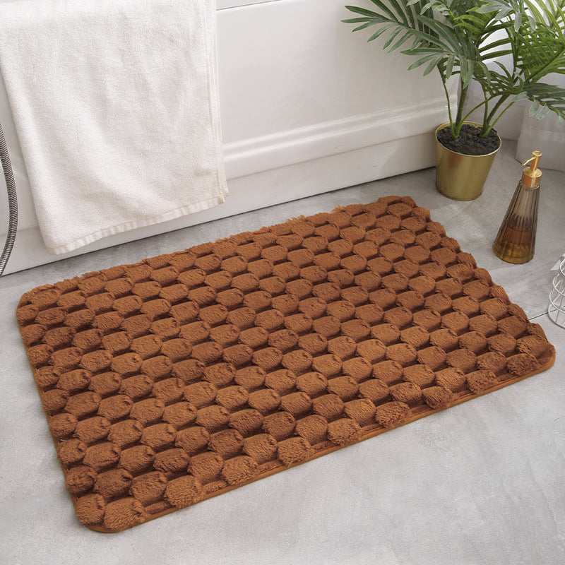 Feblilac Solid Raised Stones Bath Mat