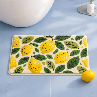 Feblilac Lemon Tufted Bath Mat