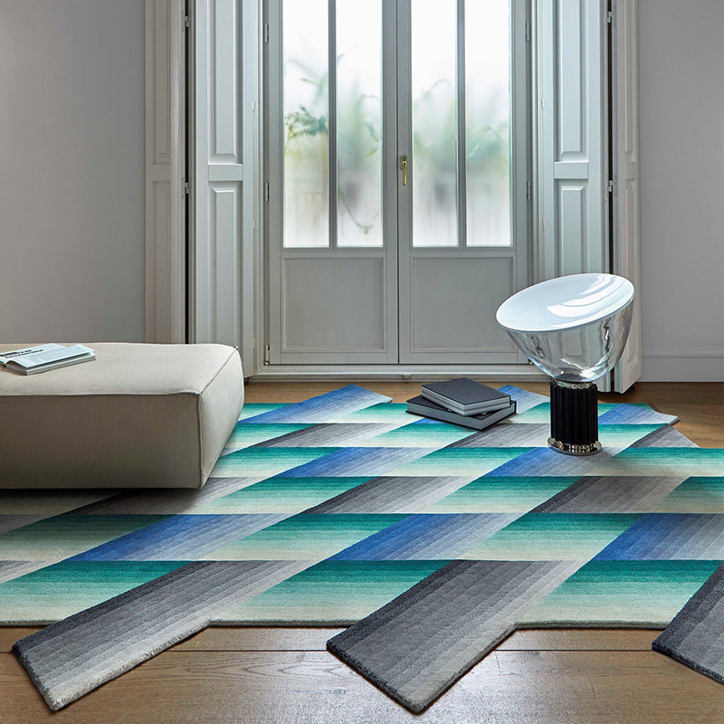 Feblilac Geometric Bamboo Weaving Handmade Tufted Acrylic Livingroom Carpet Area Rug - view 2