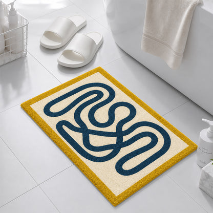 Feblilac Abstract Line Tufted Bath Mat