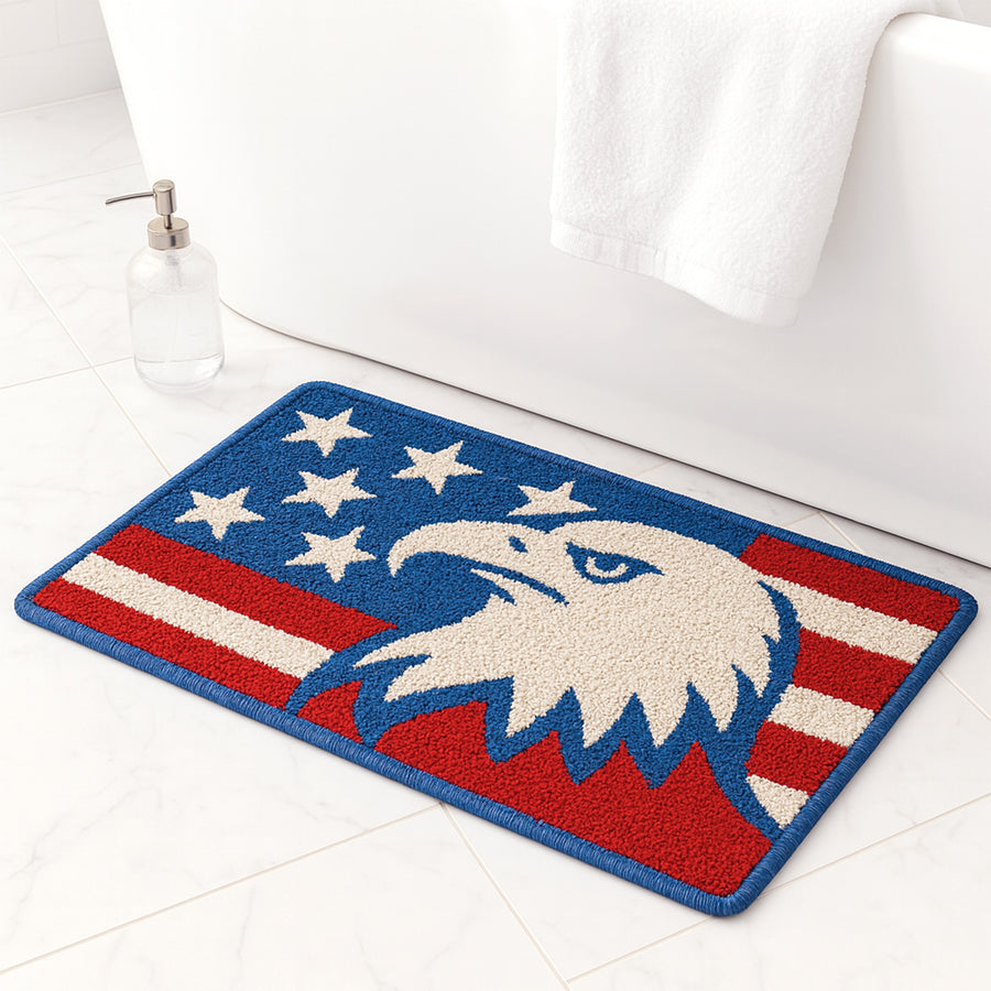 Feblilac American Eagle Flag Tufted Bath Mat - view 2