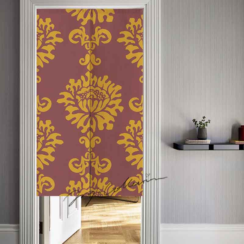 Feblilac Baroque Style One Big Flower Door Curtain