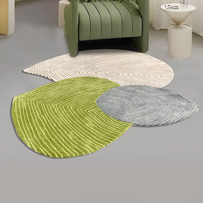 Feblilac Abstract Leaves Handmade Tufted Acrylic Livingroom Carpet Area Rug - view 4