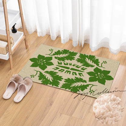 Feblilac Flowers and Plants Baroque Tufted Bath Mat