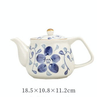 Feblilac Hand Painted Flowers Ceramic Teapot