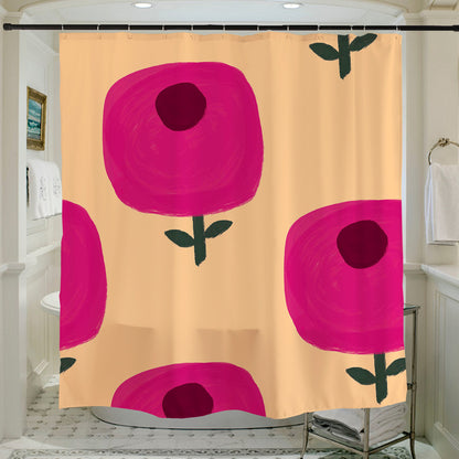 Feblilac Wildflowers Blooming Shower Curtain with Hooks