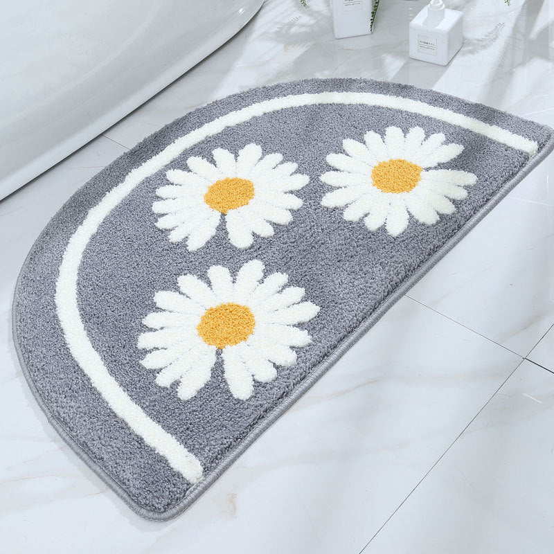 Feblilac Semicircle Daisy Tufted Bath Mat - view 7