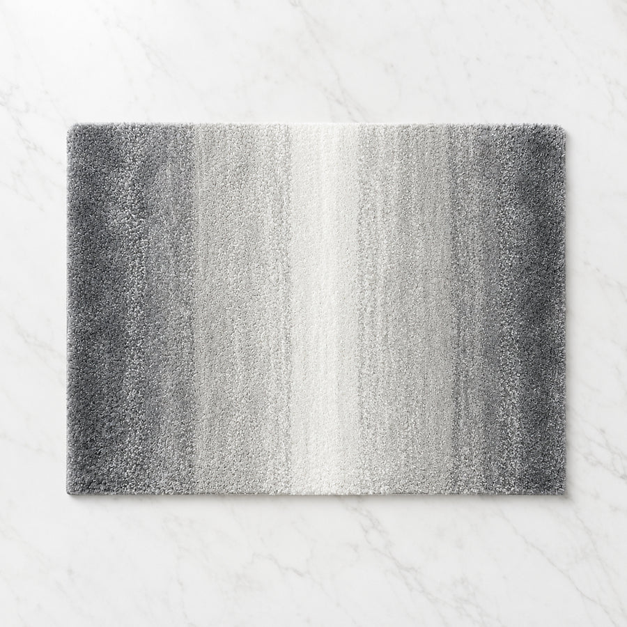 Feblilac Gray Gradient Tufted Bath Rug, Soft Non-Slip Bathroom Mat - view 4