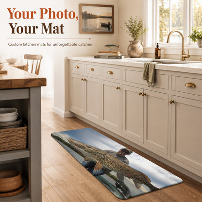 Feblilac Custom PVC Kitchen Mat – Personalized Waterproof 6mm Anti-Fatigue Mat