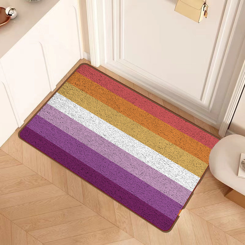 Feblilac Purple and Red LGBT Flag Nylon Door Mat