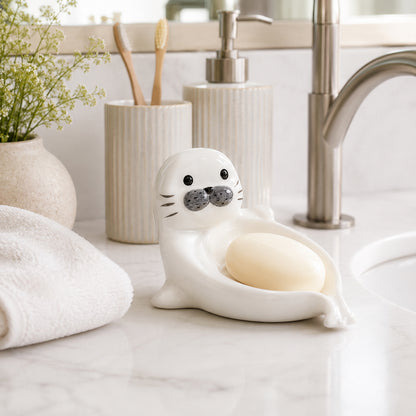Feblilac Sea Lion Ceramic Soap Holder