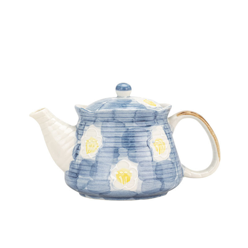 Feblilac Hand Painted Flowers Ceramic Teapot