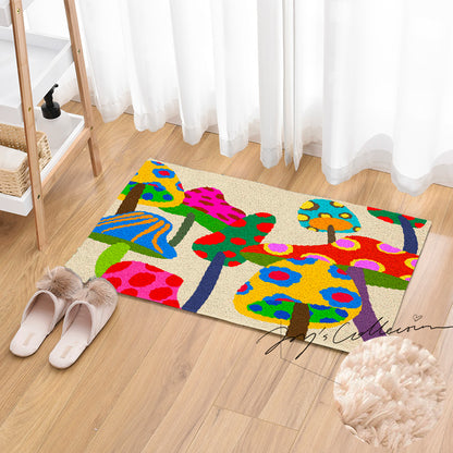 Feblilac Color Mushroom Tufted Bath Mat