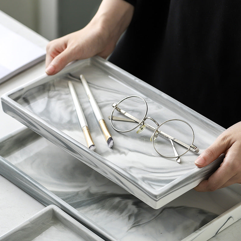 Feblilac Marbling Jewellery Tray Cosmetic Storage Tray - view 4
