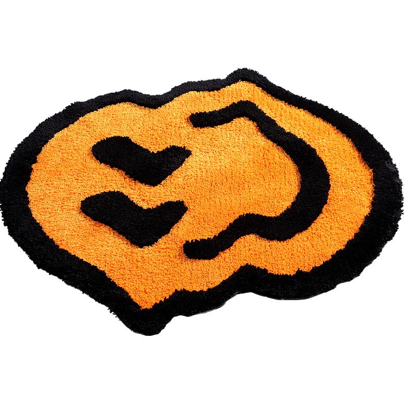 Tufted Smile Face Rug, Fun Fluffy Dizzy Mat for Bathroom Bedroom