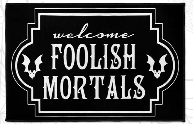 Feblilac Black Halloween Horror PVC Coil Door Mat