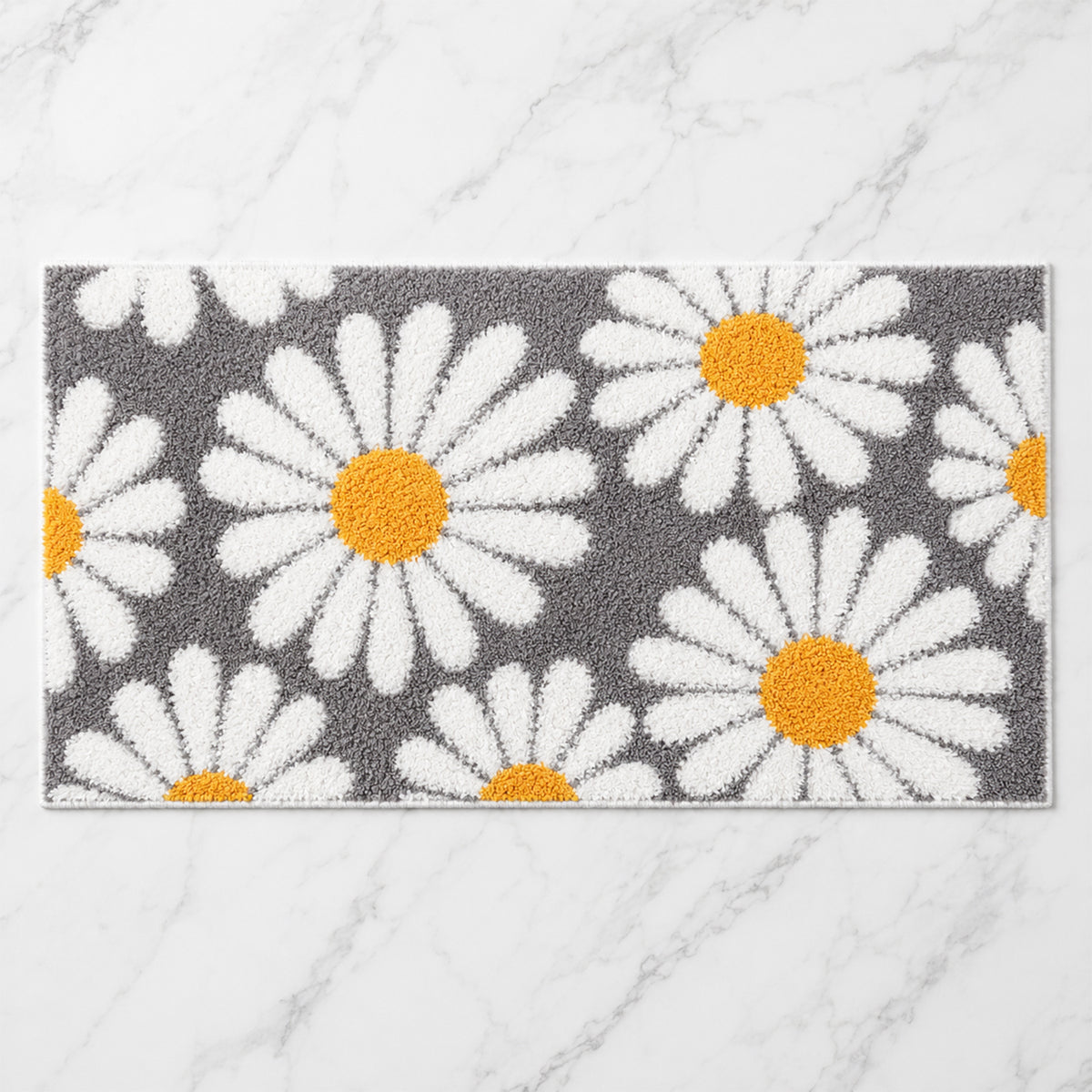 Feblilac Gray Daisy Tufted Bath Mat - view 6