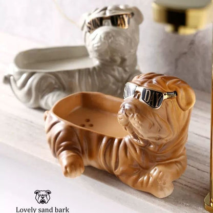 Feblilac Puppy Soap Box for Bathroom