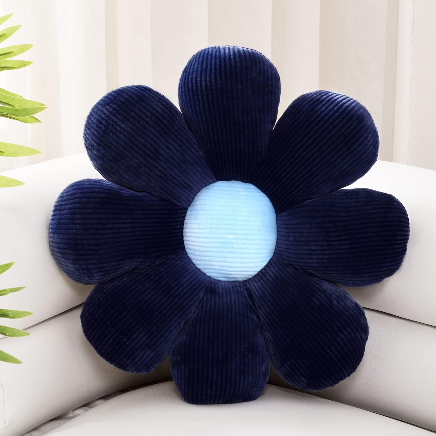 Feblilac Flower Pillow, Flower-Shaped Throw Pillow, Butt Cushion Floor Pillow, Seating Cushion, Cute Room Decor, Plush Pillow for Bedroom Sofa Chair