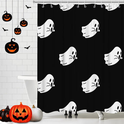 Feblilac Skull Funny Dance Halloween Dancing Cartoon Fun Joints Party Vintage Shower Curtain with Hooks