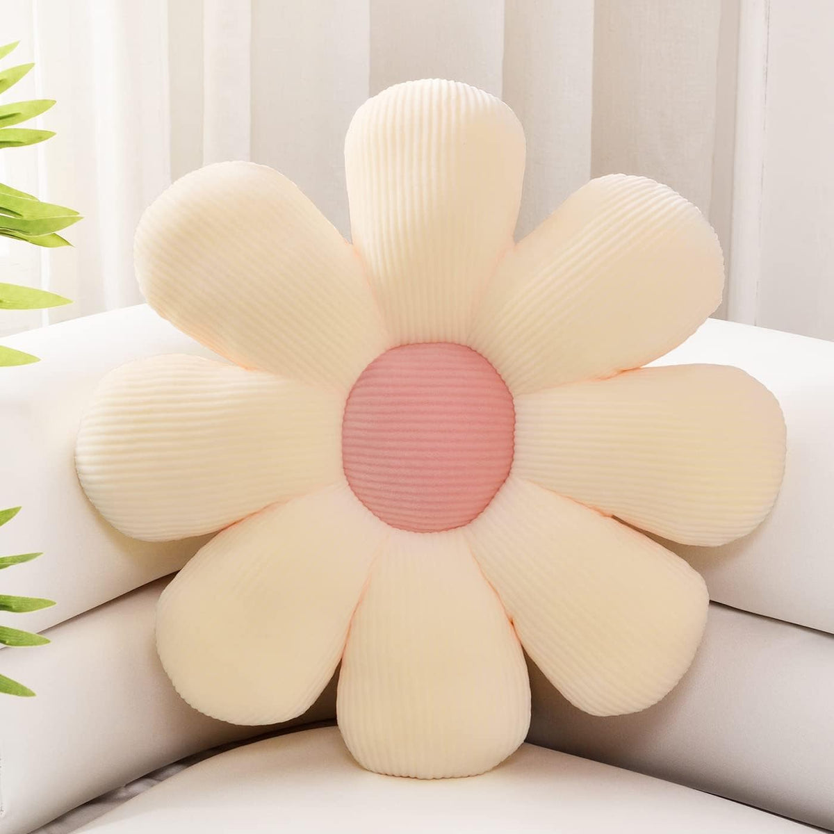 Feblilac Flower Pillow, Flower-Shaped Throw Pillow, Butt Cushion Floor Pillow, Seating Cushion, Cute Room Deco - view 15