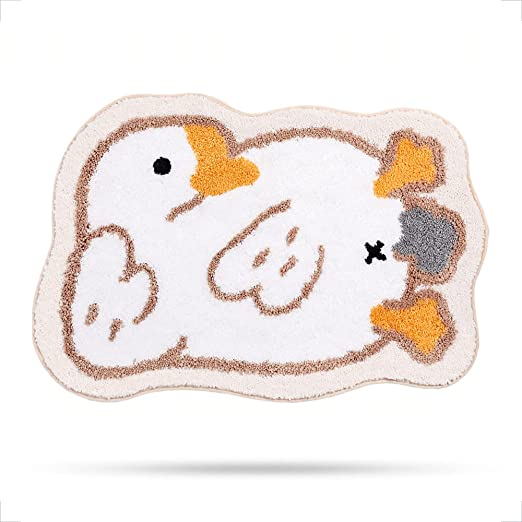 Feblilac Duck Animals Tufted Bath Mat