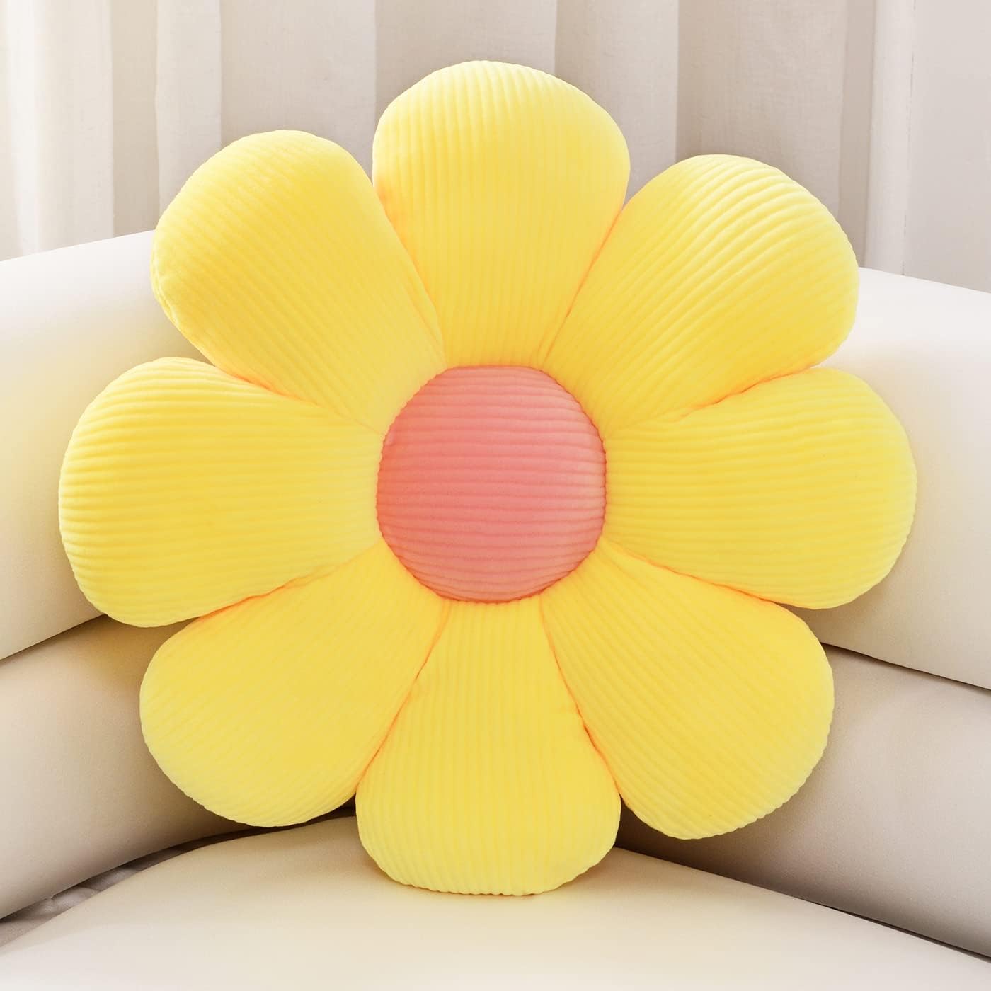 Feblilac Flower Pillow, Flower-Shaped Throw Pillow, Butt Cushion Floor Pillow, Seating Cushion, Cute Room Decor, Plush Pillow for Bedroom Sofa Chair