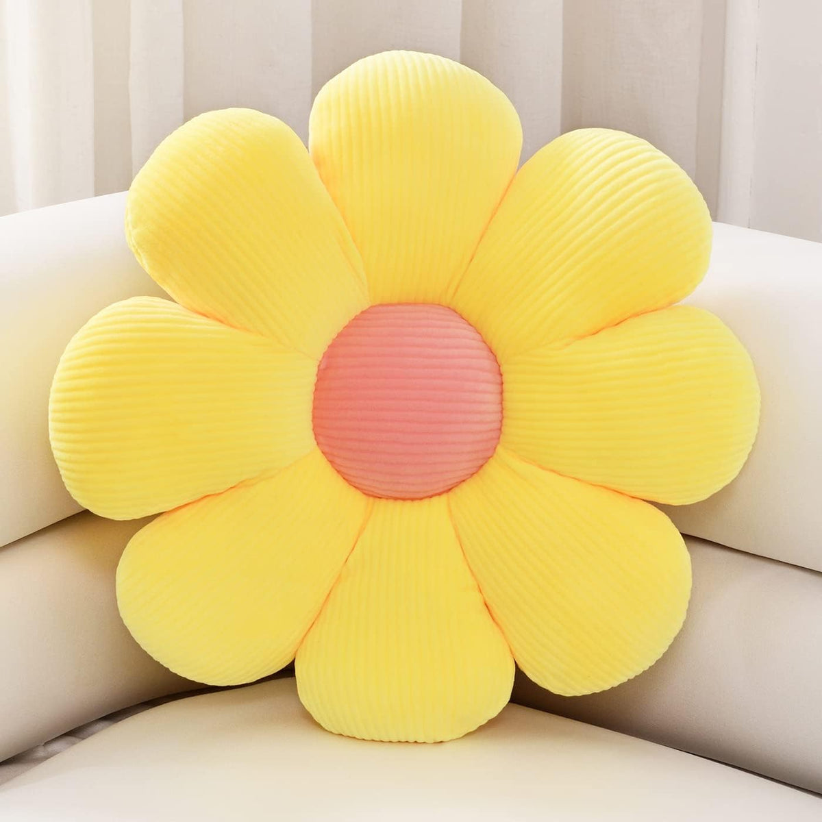 Feblilac Flower Pillow, Flower-Shaped Throw Pillow, Butt Cushion Floor Pillow, Seating Cushion, Cute Room Deco - view 13