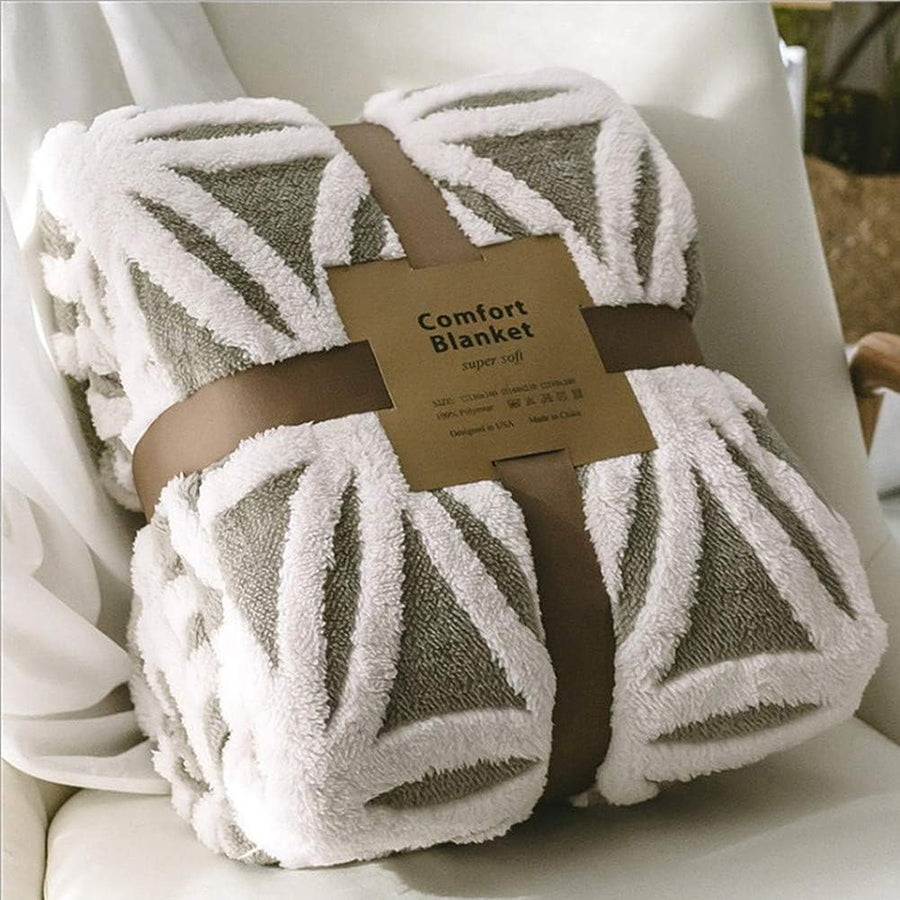 Grey Throw 60'' X 50''- Bohemian Soft Plush Flannel Throw Blankets for Bed/Couch/Sofa/Office/Camping - view 2