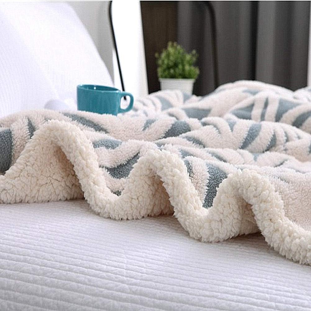 Light Blue Throw 60'' X 50''- Bohemian Soft Plush Flannel Throw Blankets for Bed/Couch/Sofa/Office/Camping