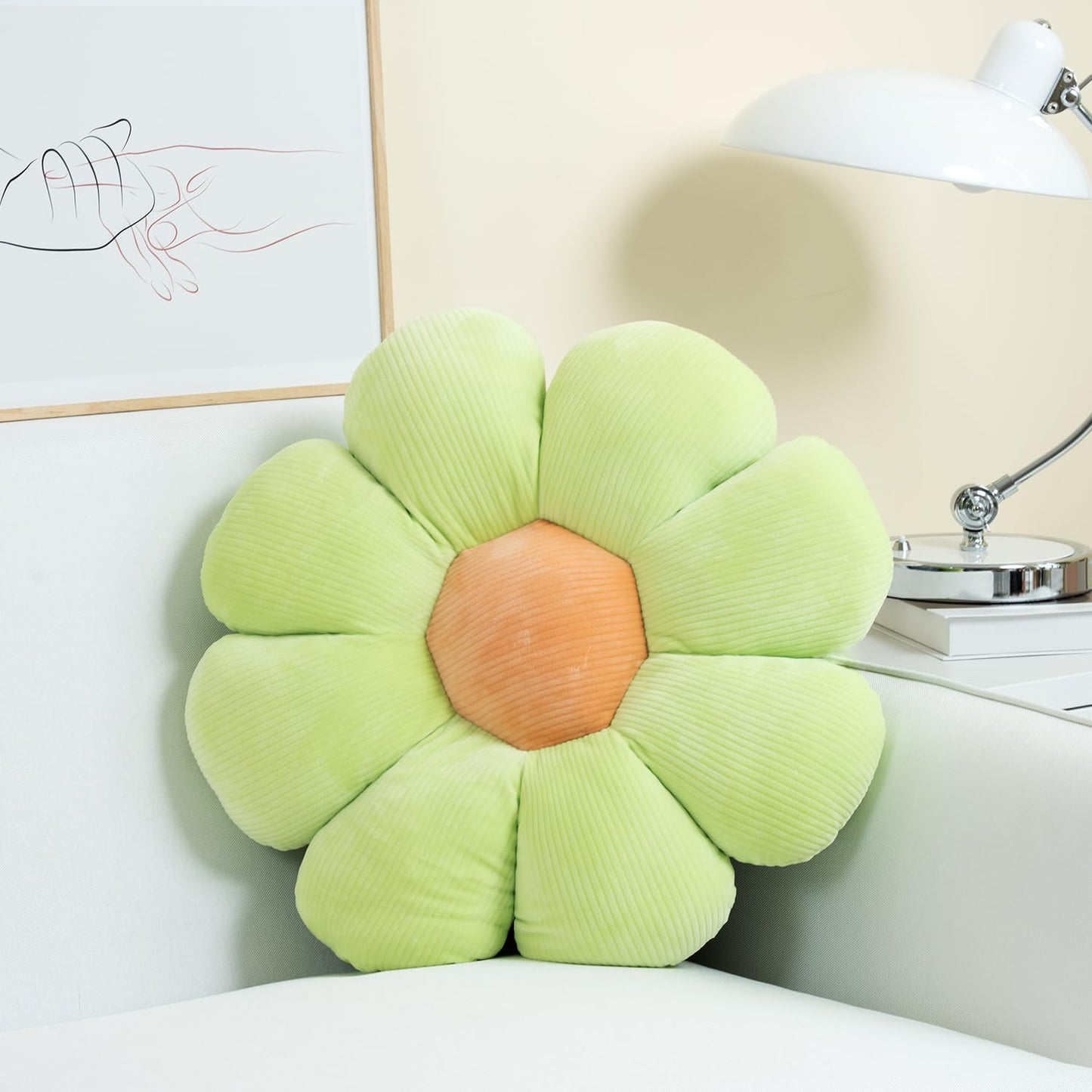 Feblilac Flower Pillow, Flower-Shaped Throw Pillow, Butt Cushion Floor Pillow, Seating Cushion, Cute Room Decor, Plush Pillow for Bedroom Sofa Chair