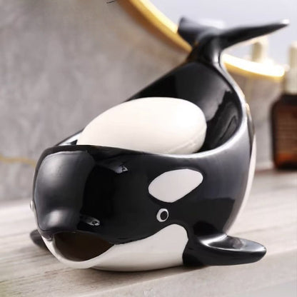 Feblilac Killer Whale Soap Box for Bathroom