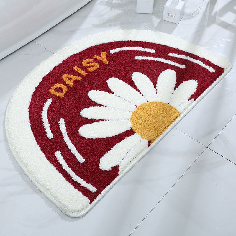 Feblilac Semicircle Daisy Tufted Bath Mat - view 8