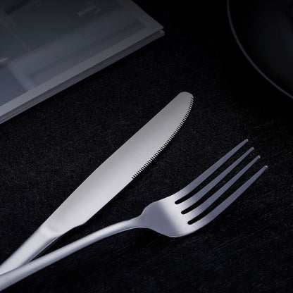 Feblilac Stainless Steel Dinnerware Knife and Fork Spoon Set