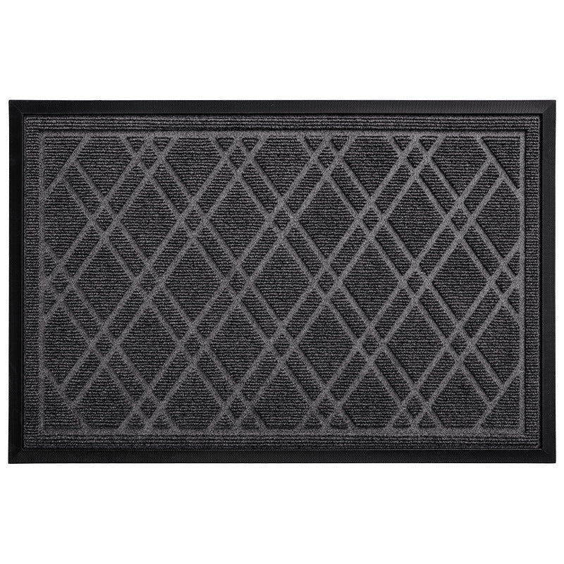 Feblilac Solid Geometric Embossing Door Mat