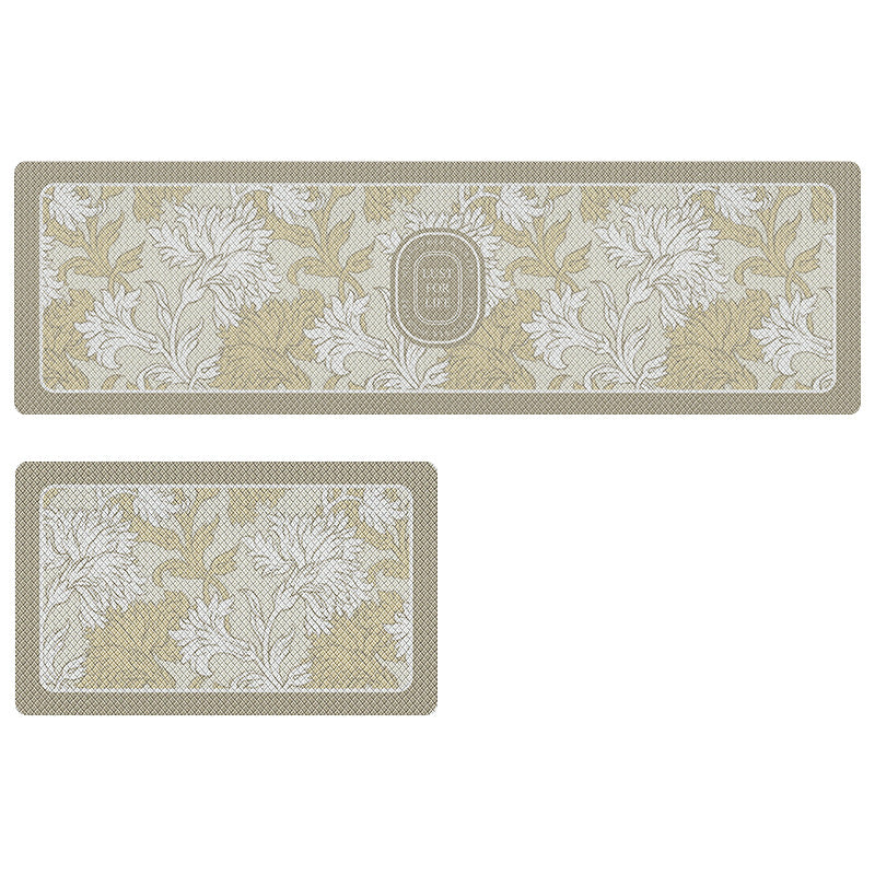 Feblilac Flowers Autumn Field PVC Leather Kitchen Mat - view 2