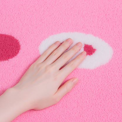 Feblilac Cute Piggy Bath Mat | Pink Kawaii Tufted Non-Slip Bathroom Rug