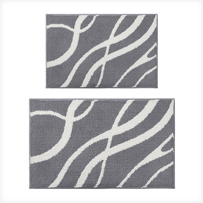 Feblilac Geometric Stripes Tufted Bath Mat - view 2
