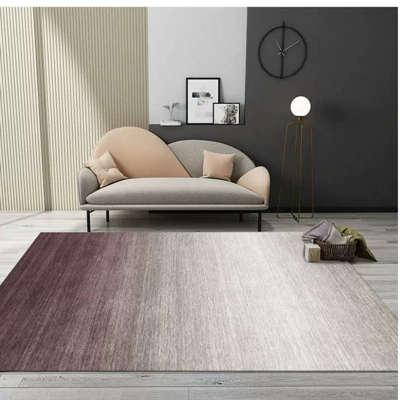 Feblilac Nordic Style Rectangular Simple Gradient Solid Living Room Carpet