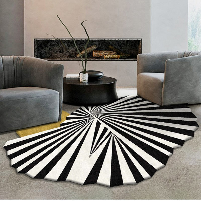 Feblilac Irregular Abstract Shell Handmade Tufted Acrylic Livingroom Carpet Area Rug - view 2