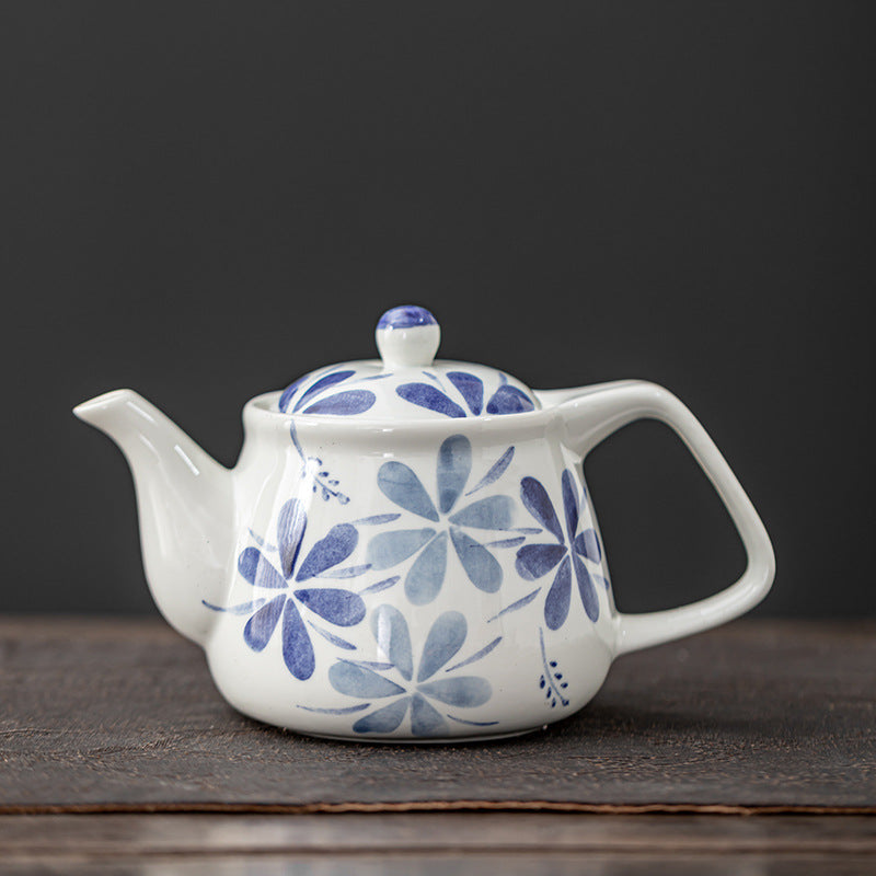 Feblilac Hand Painted Flowers Ceramic Teapot