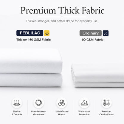 Feblilac Custom Shower Curtain with Your Photo, Text, Logo or Artwork