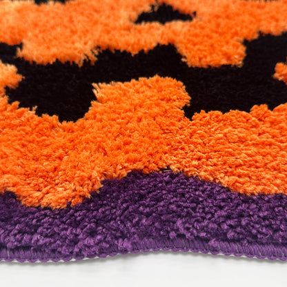 Feblilac Halloween Pumpkin Tufted Bath Mat