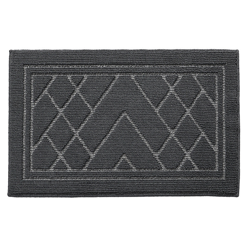 Feblilac Solid Geometric Embossing Polypropylene Door Mat