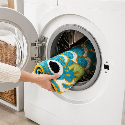 Cute Green Koi Fish Bath Mat
