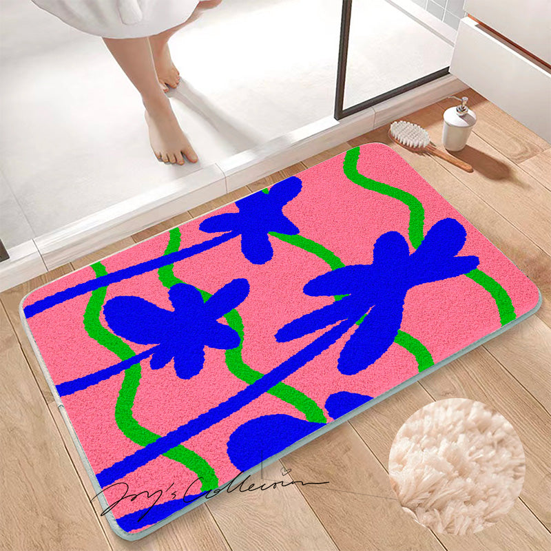 Feblilac The Beach and Palm Trees in The Sunset Tufted Bath Mat