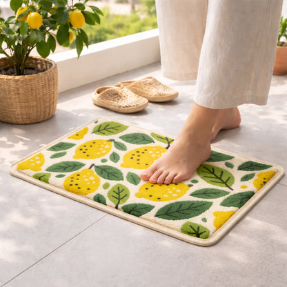 Feblilac Lemon Tufted Bath Mat
