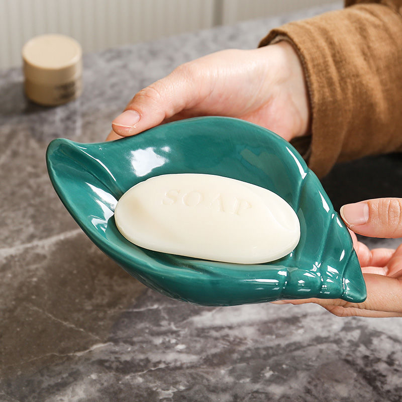 Feblilac Leaf Soap Box for Bathroom - view 3
