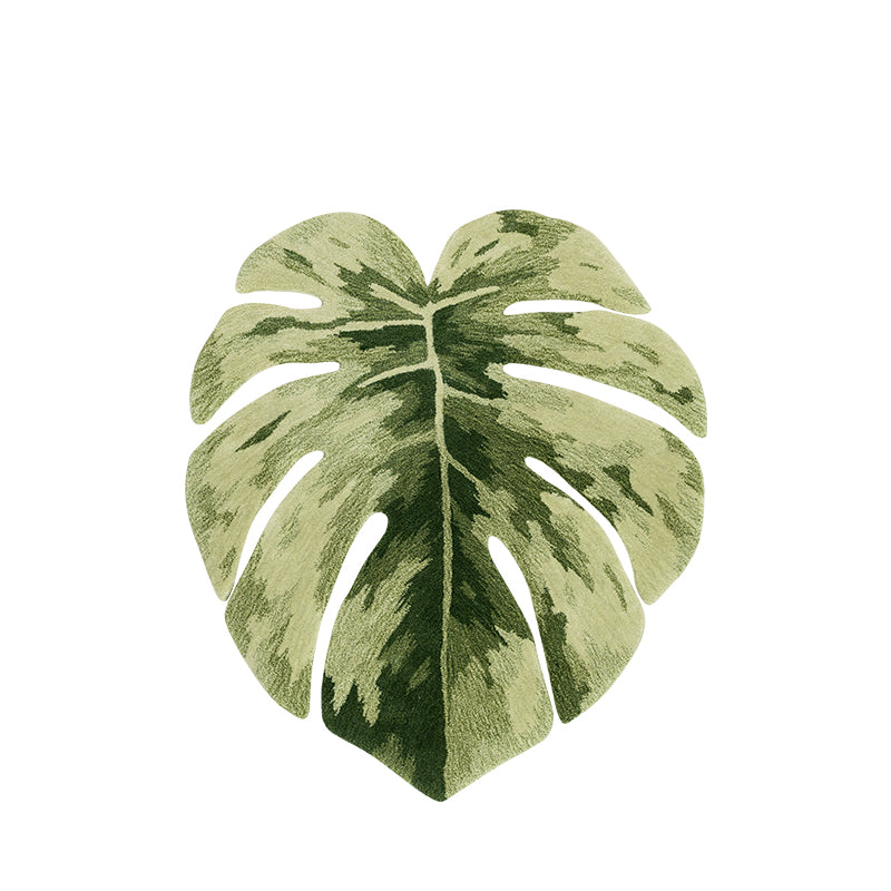 Monstera Living Room Mat Carpet, Green Plant Leaf Rug for Bedroom - view 8